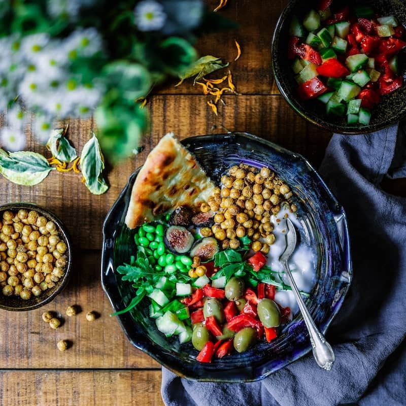 Photo of beautiful arranged food